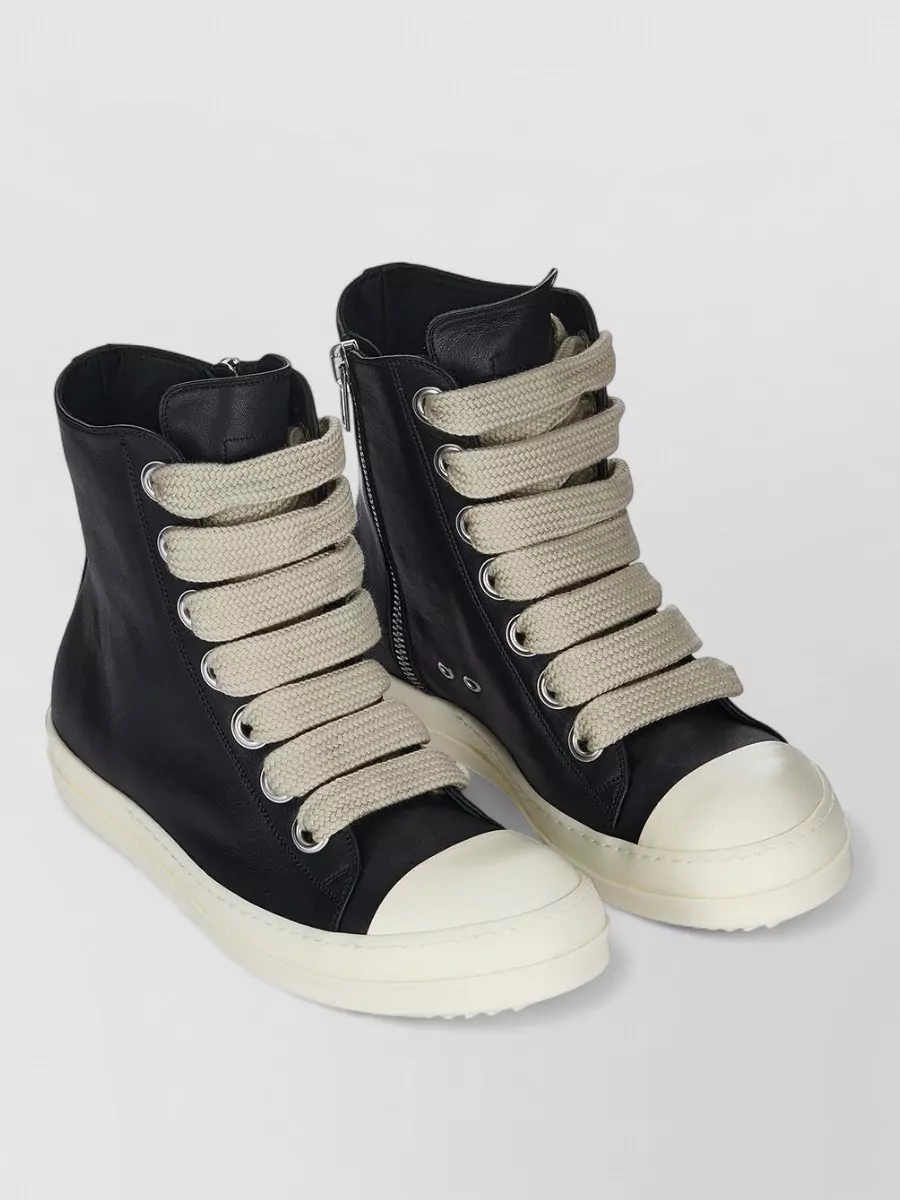 Rick Owens leather high-top sneakers
