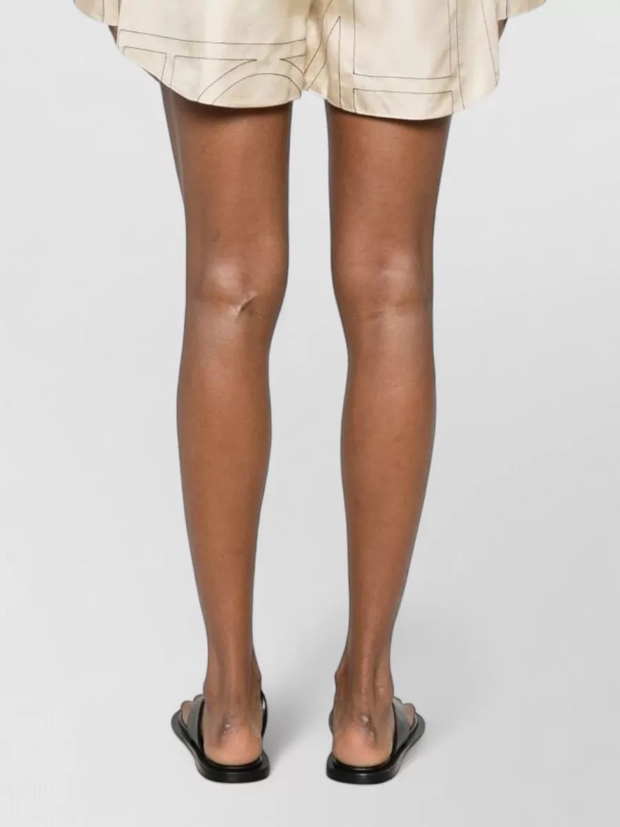 Totême Monogram Silk Pajama Shorts