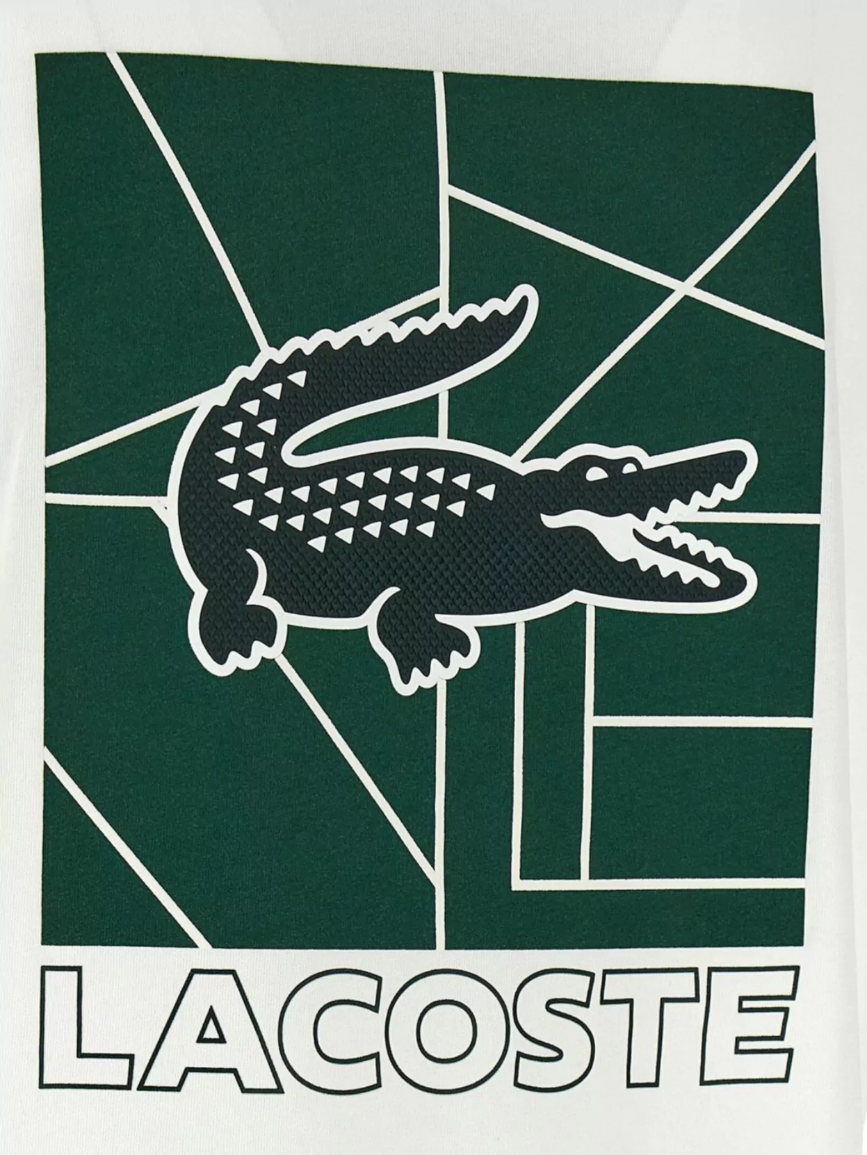 Lacoste Graphic Print Crew Neck Short Sleeve T-Shirt