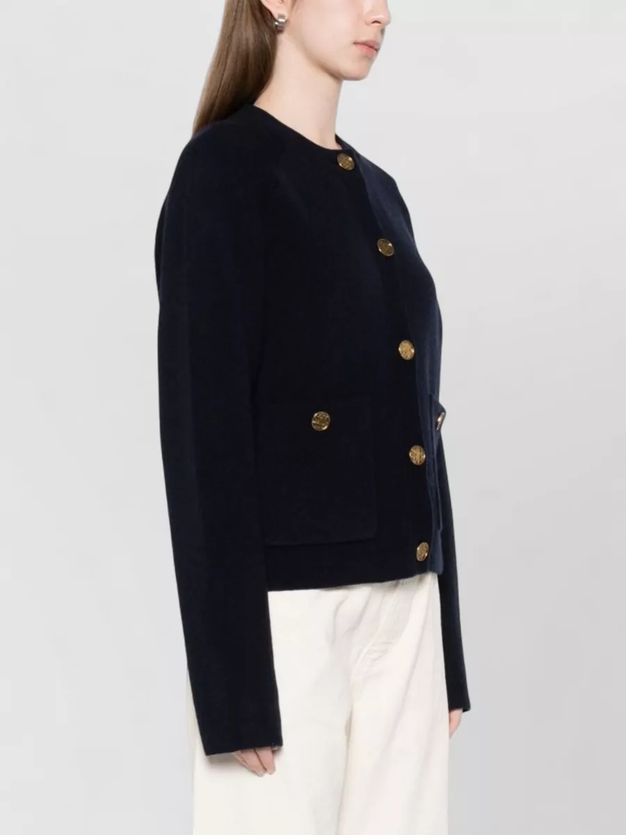Totême Buttoned Wool Cardigan Featuring Pockets