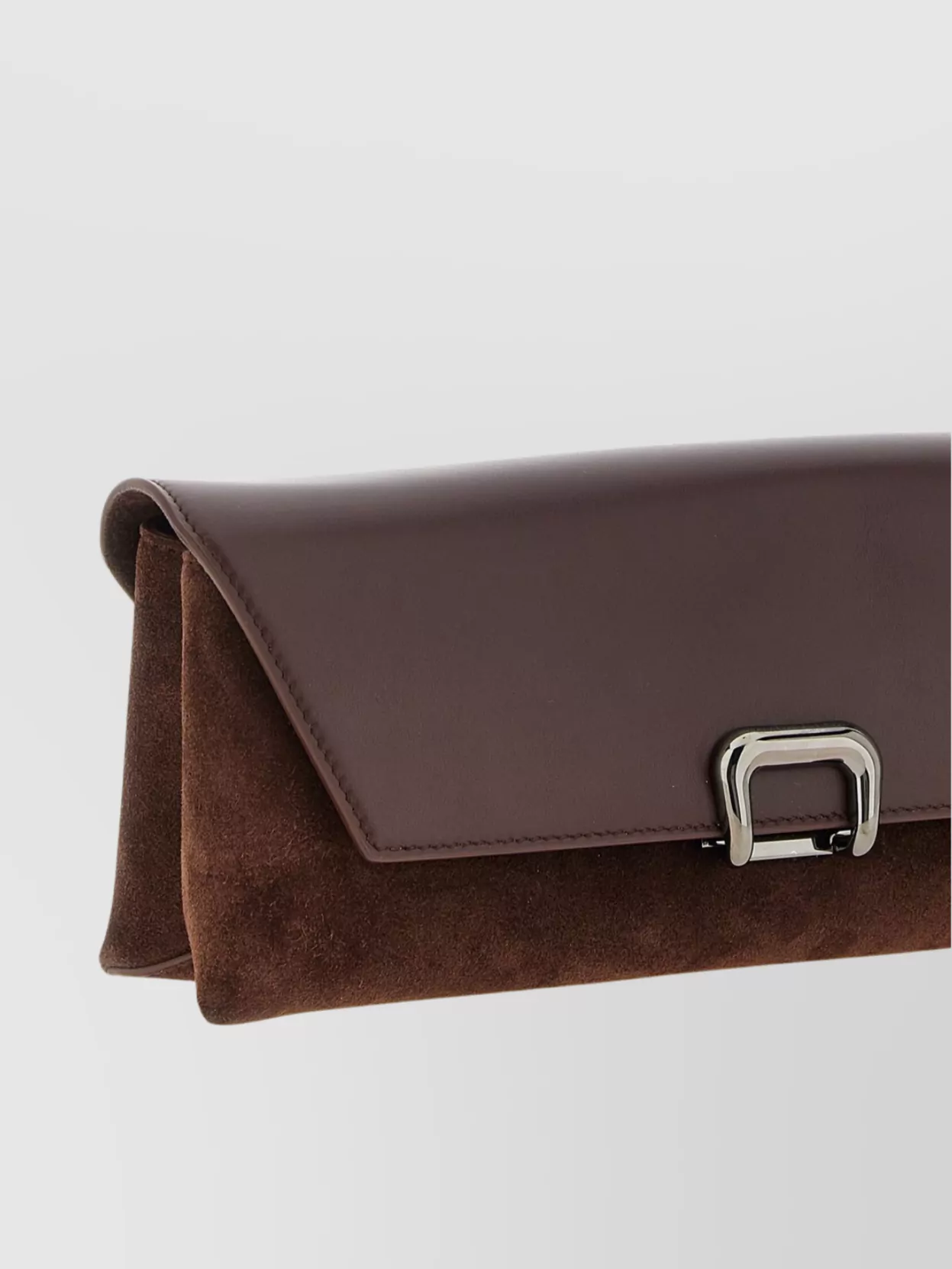 Brunello Cucinelli Tailored Clutch With Suede And Metal