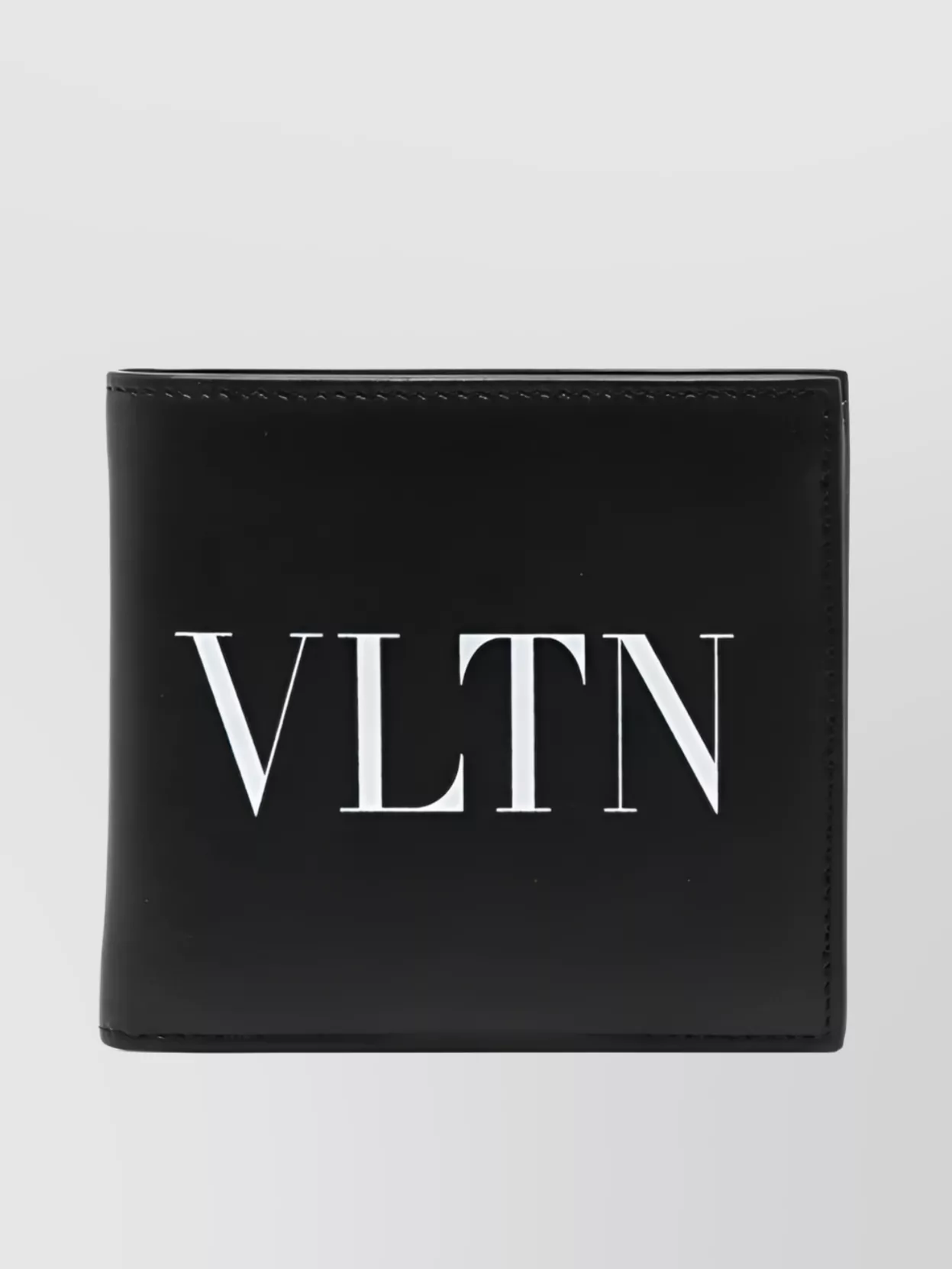 Shop Valentino Calfskin Bifold Wallet Vltn In Black