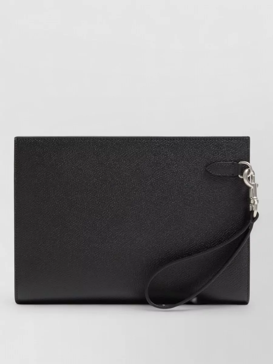 Valentino Garavani vlogo signature leather clutch bag