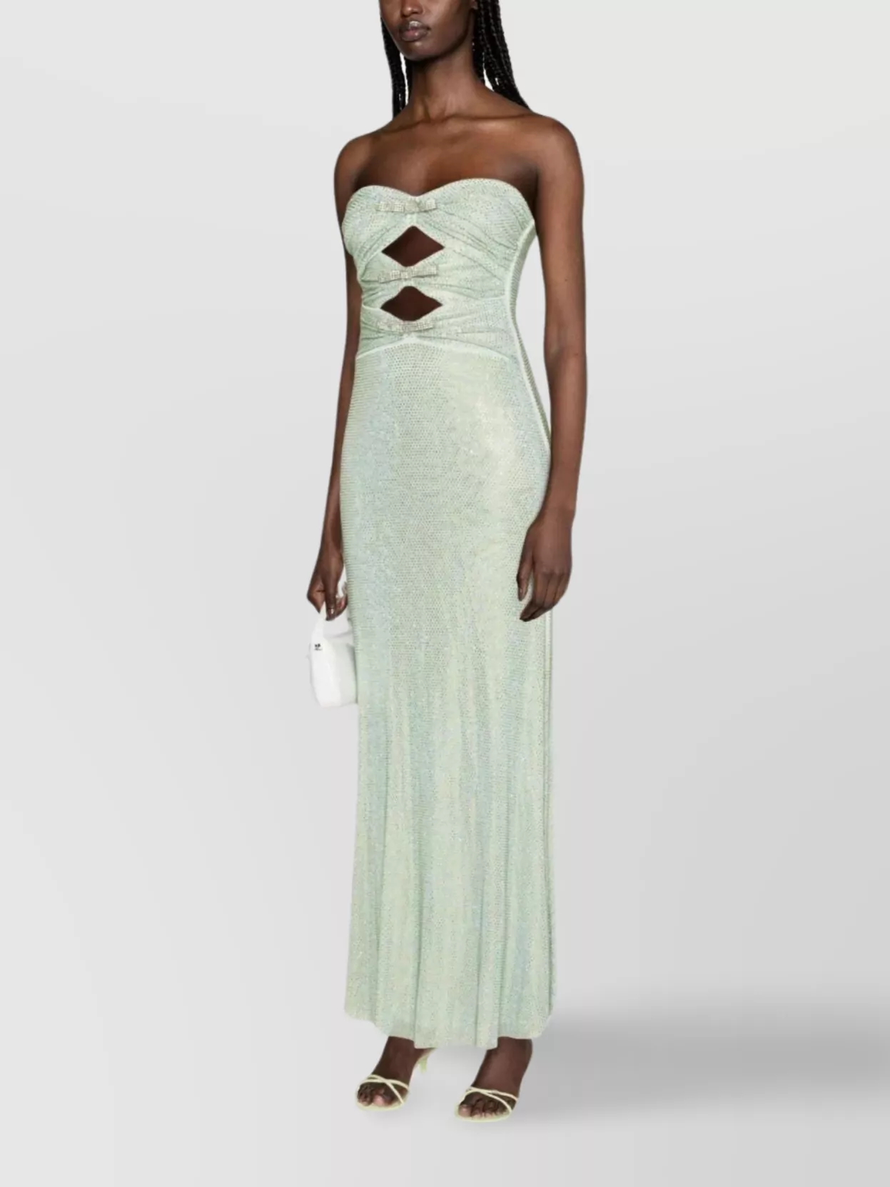 Self-Portrait Rhinestone Embellished Maxi Dress