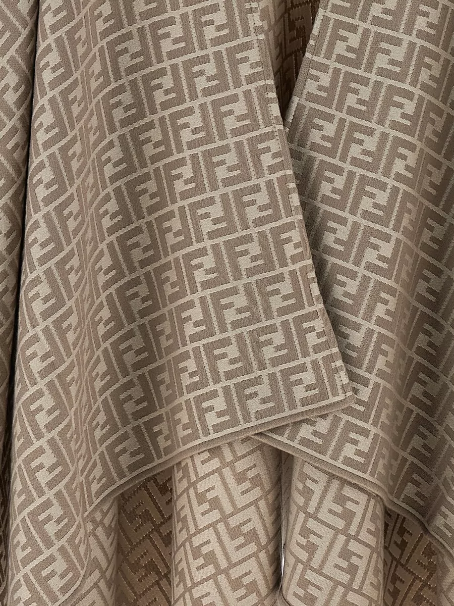 Fendi Ff Jacquard Poncho Draped Design