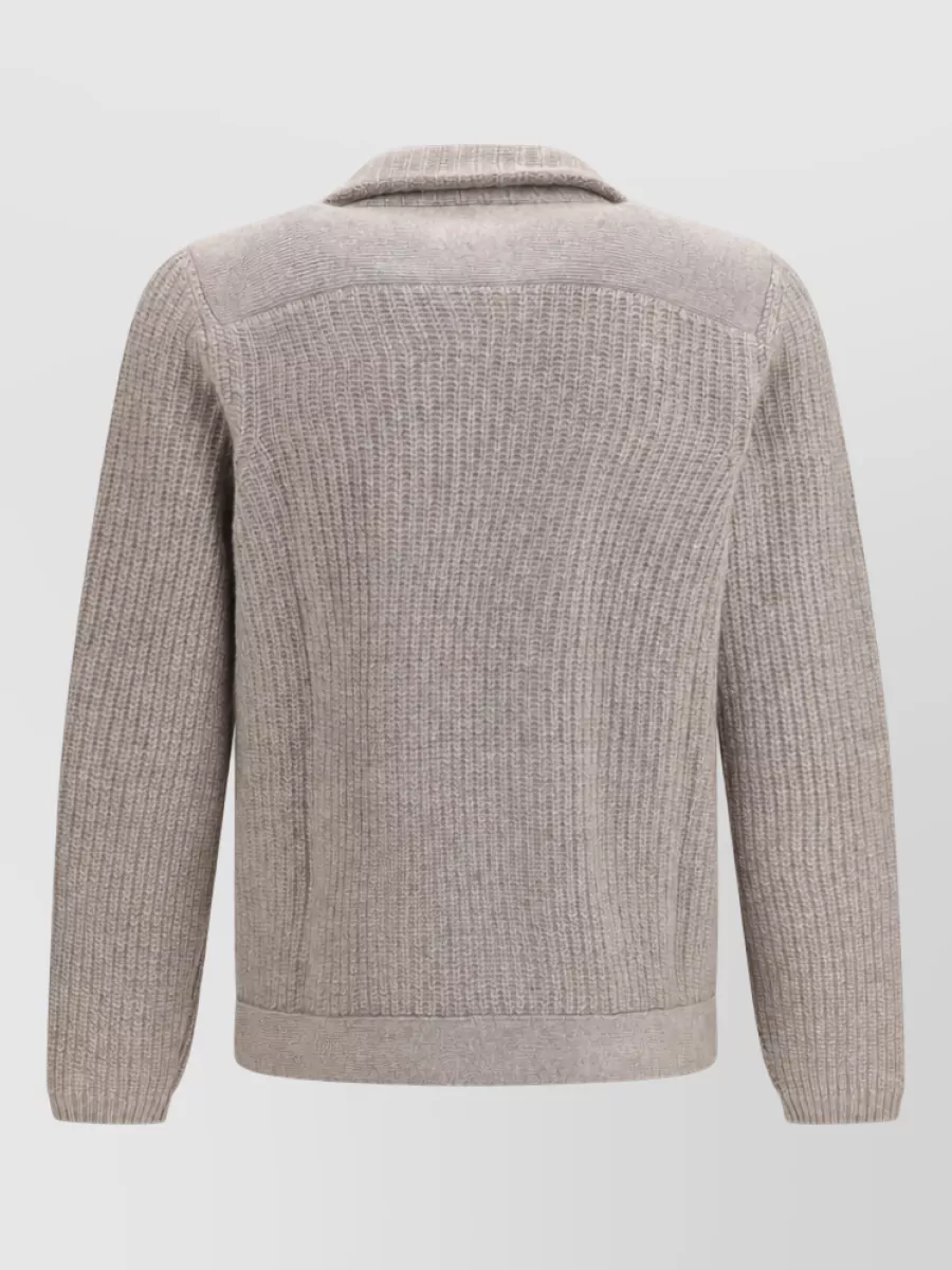 Brunello Cucinelli Cashmere English Rib Double-Breasted Cardigan