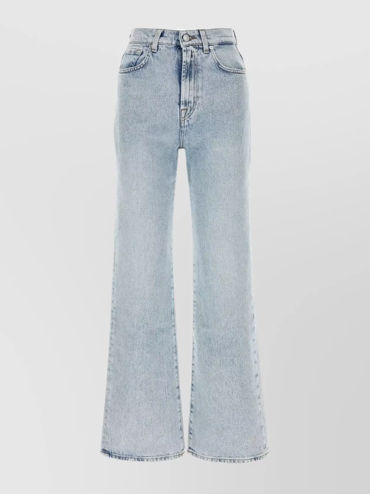 Shop 7 For All Mankind Biasi X Chiara High-waisted Denim Trousers