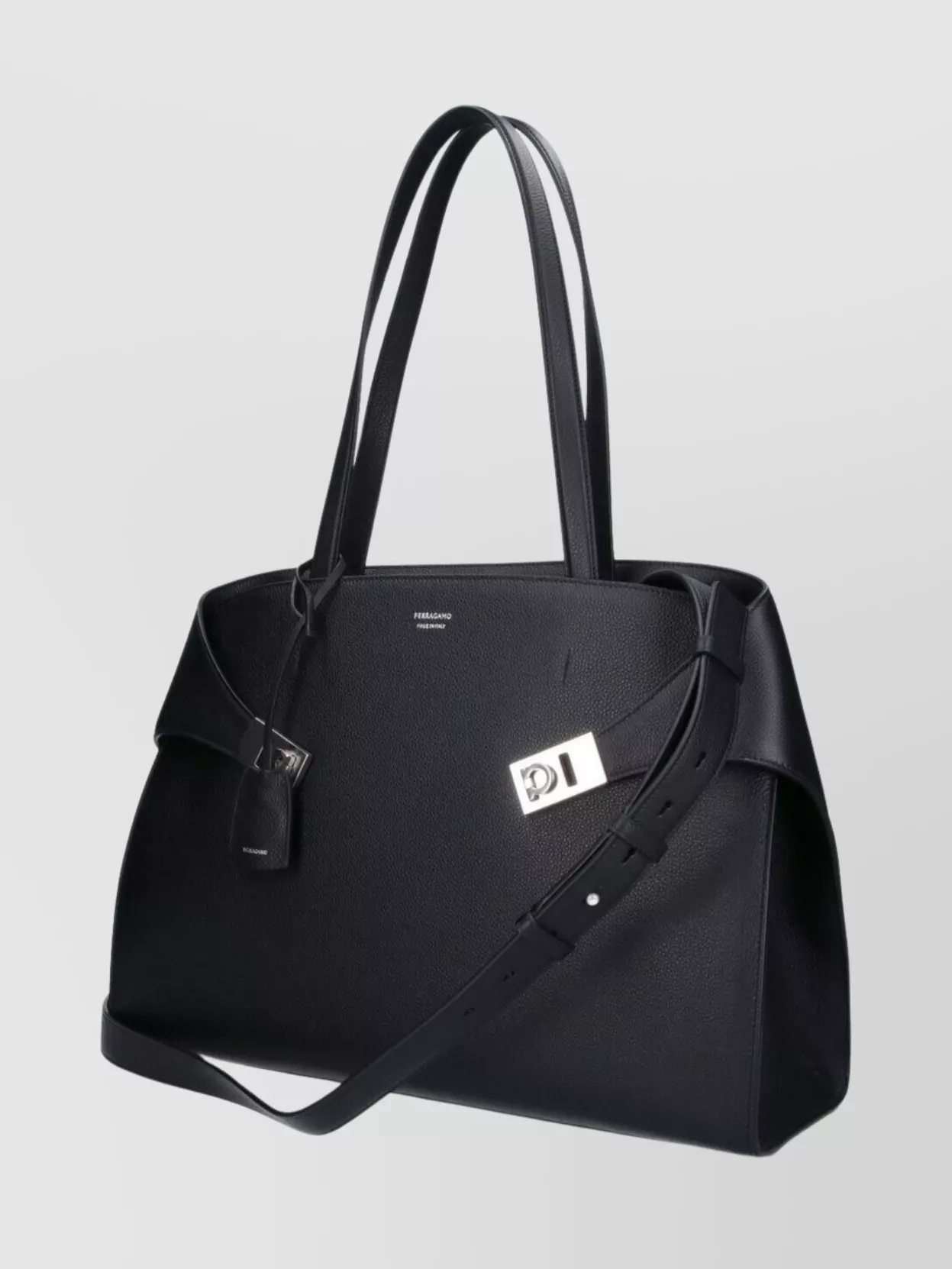 Ferragamo Structured Tote Bag Metal Hardware
