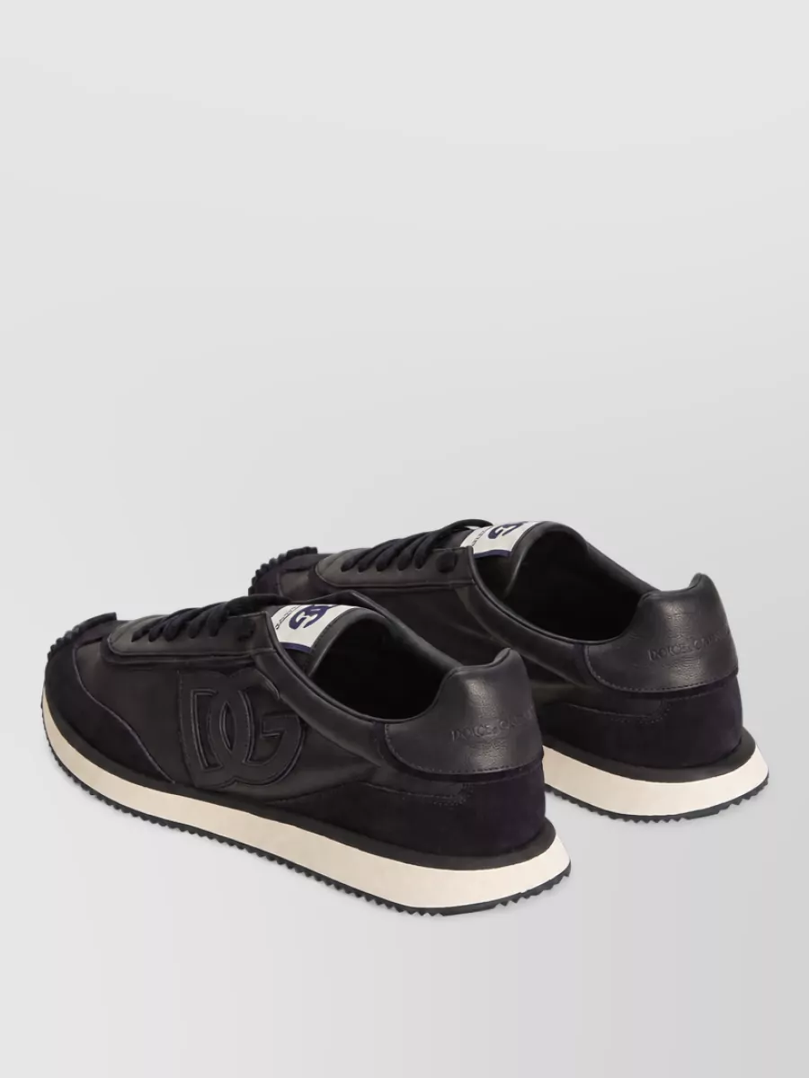 Dolce&Gabbana Calf leather and suede low top sneakers