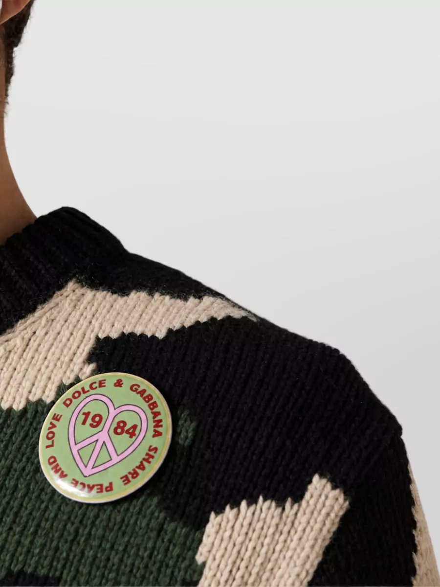 Dolce&Gabbana Cashmere Intarsia-Knit Camouflage Jumper