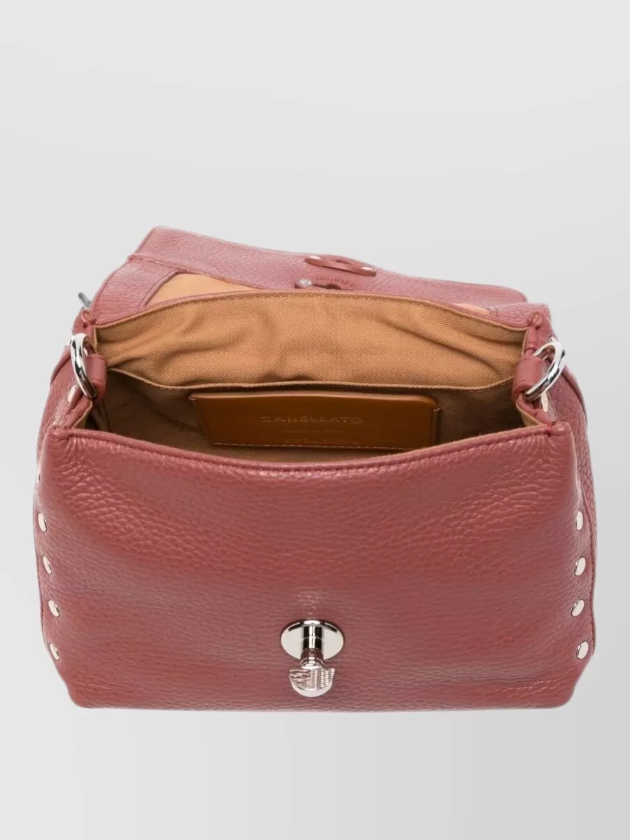 Zanellato Leather Studded Shoulder Bag