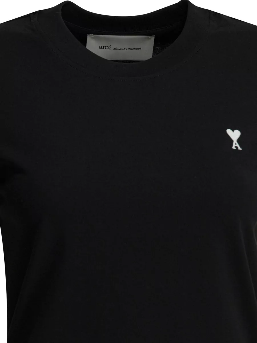 Ami Paris Plain Crew Neck Short Sleeve Top