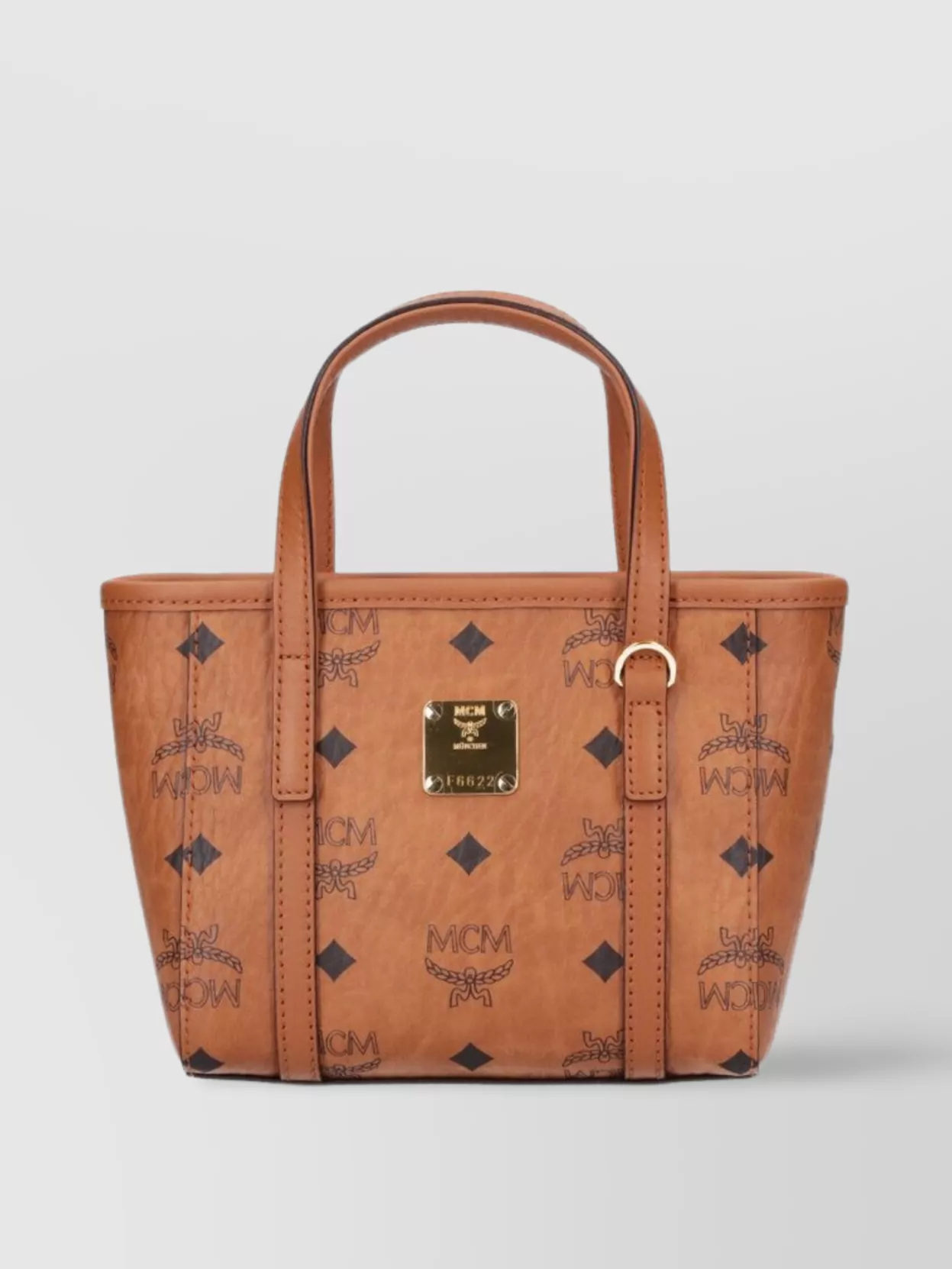Mcm Tote Bag With Detachable Strap And Top Handles