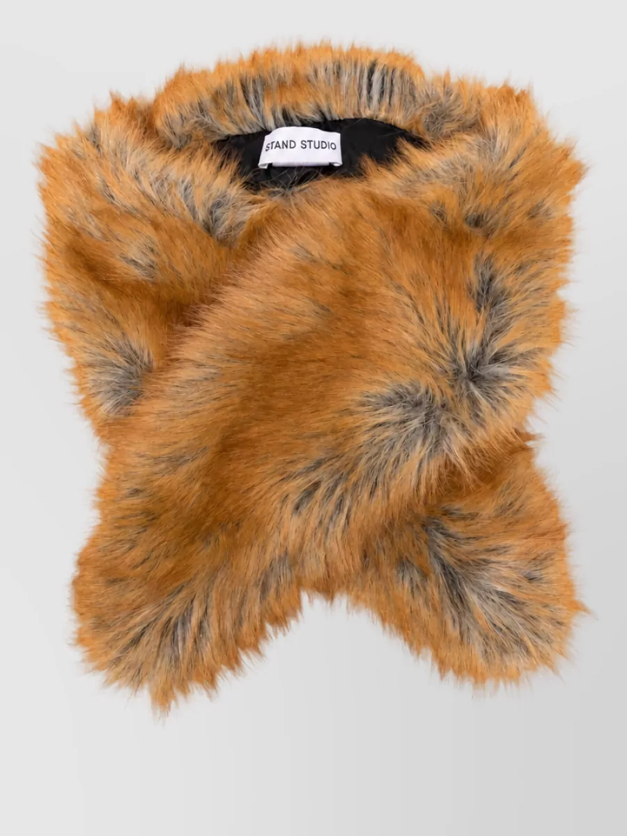 Stand Studio faux fur scarf
