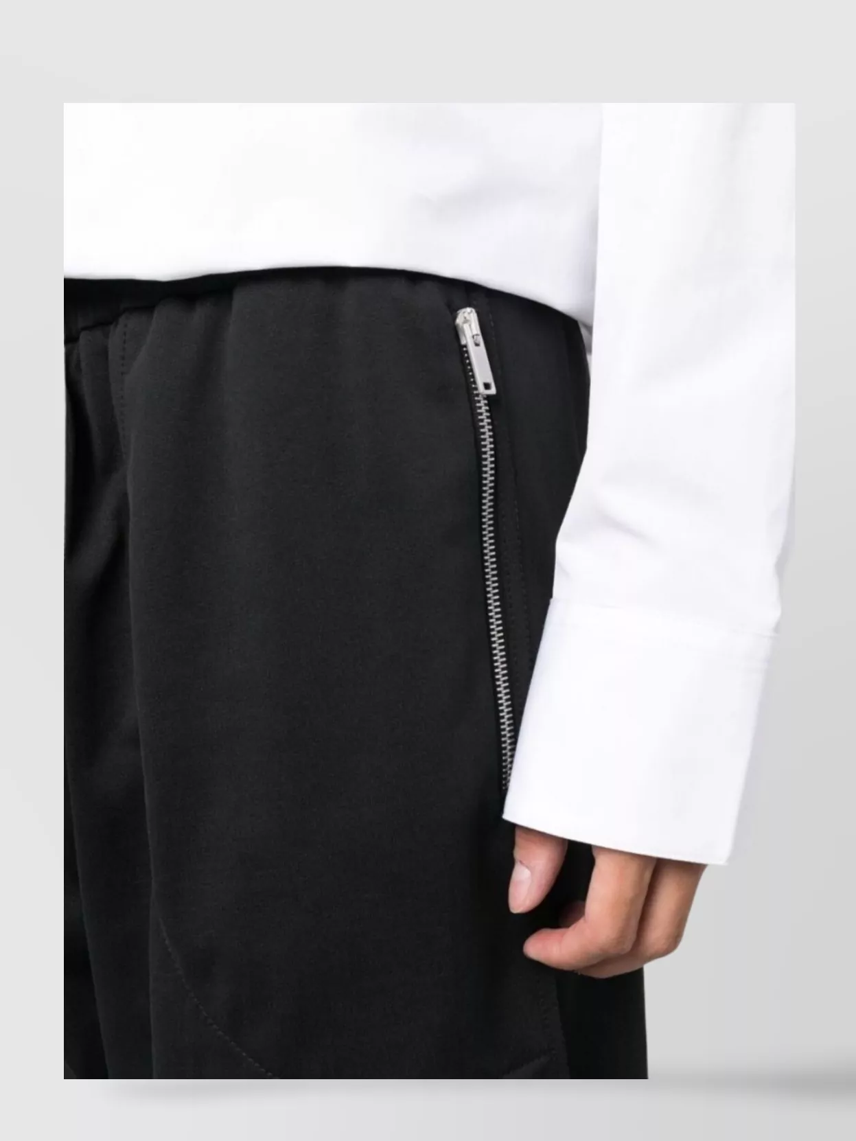 Jil Sander Elastic Waist Knee-Length Wide Leg Shorts