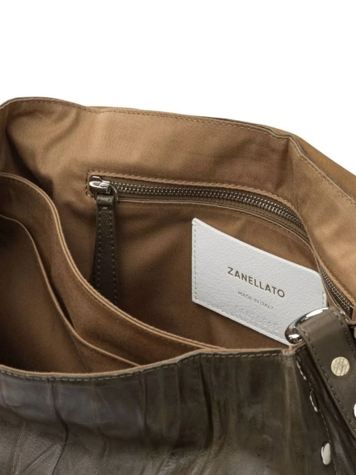 Zanellato Textured Cross-Body Hand Bag Studs