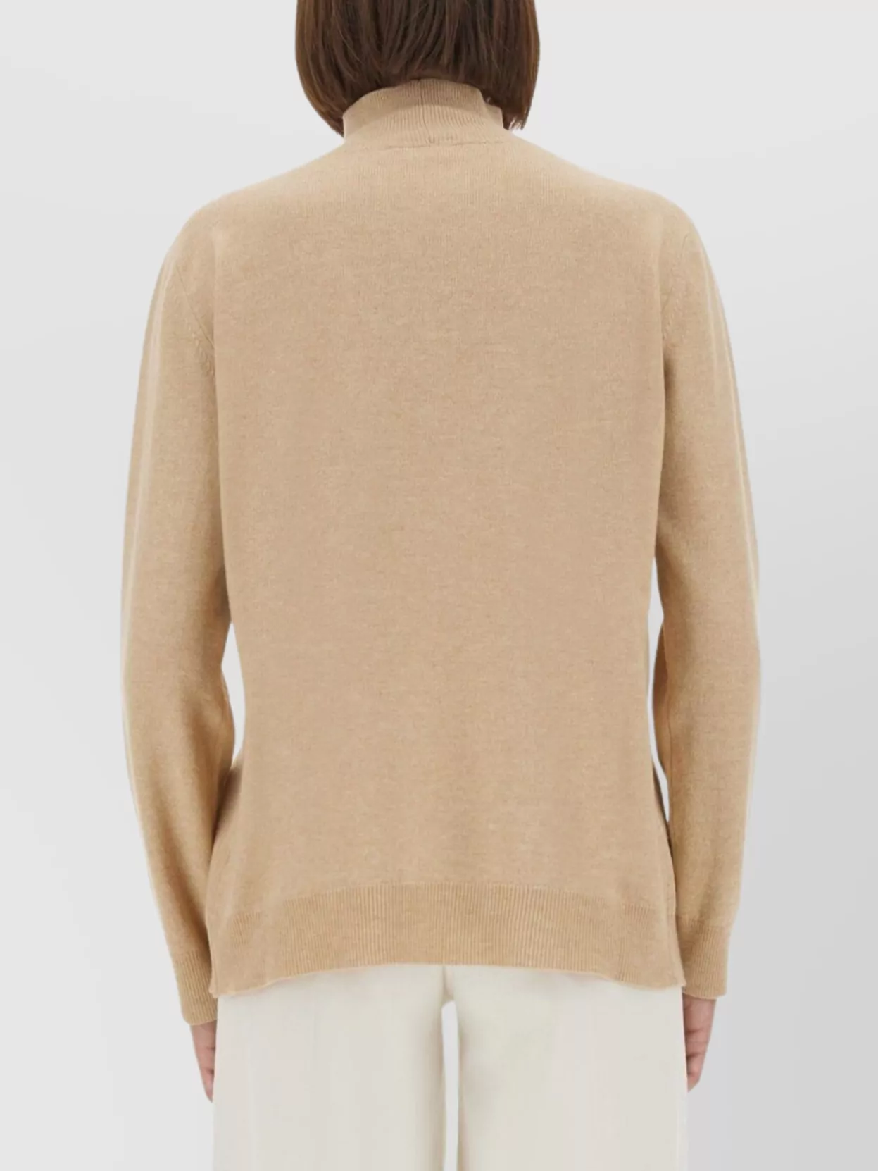 Fabiana Filippi Turtleneck Top With Button Detail And Ribbed Cuffs