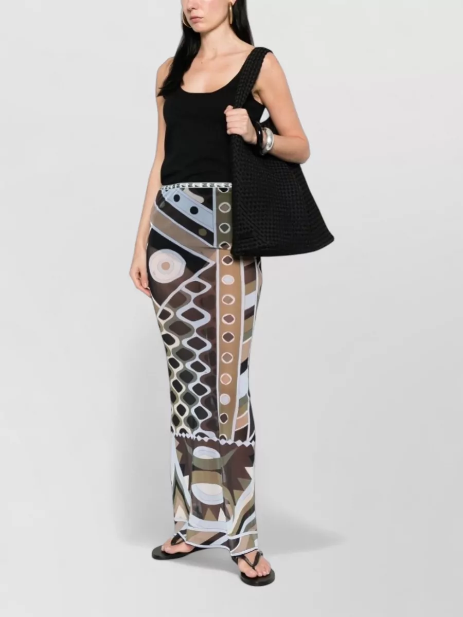 Pucci Printed Tulle Maxi Skirt