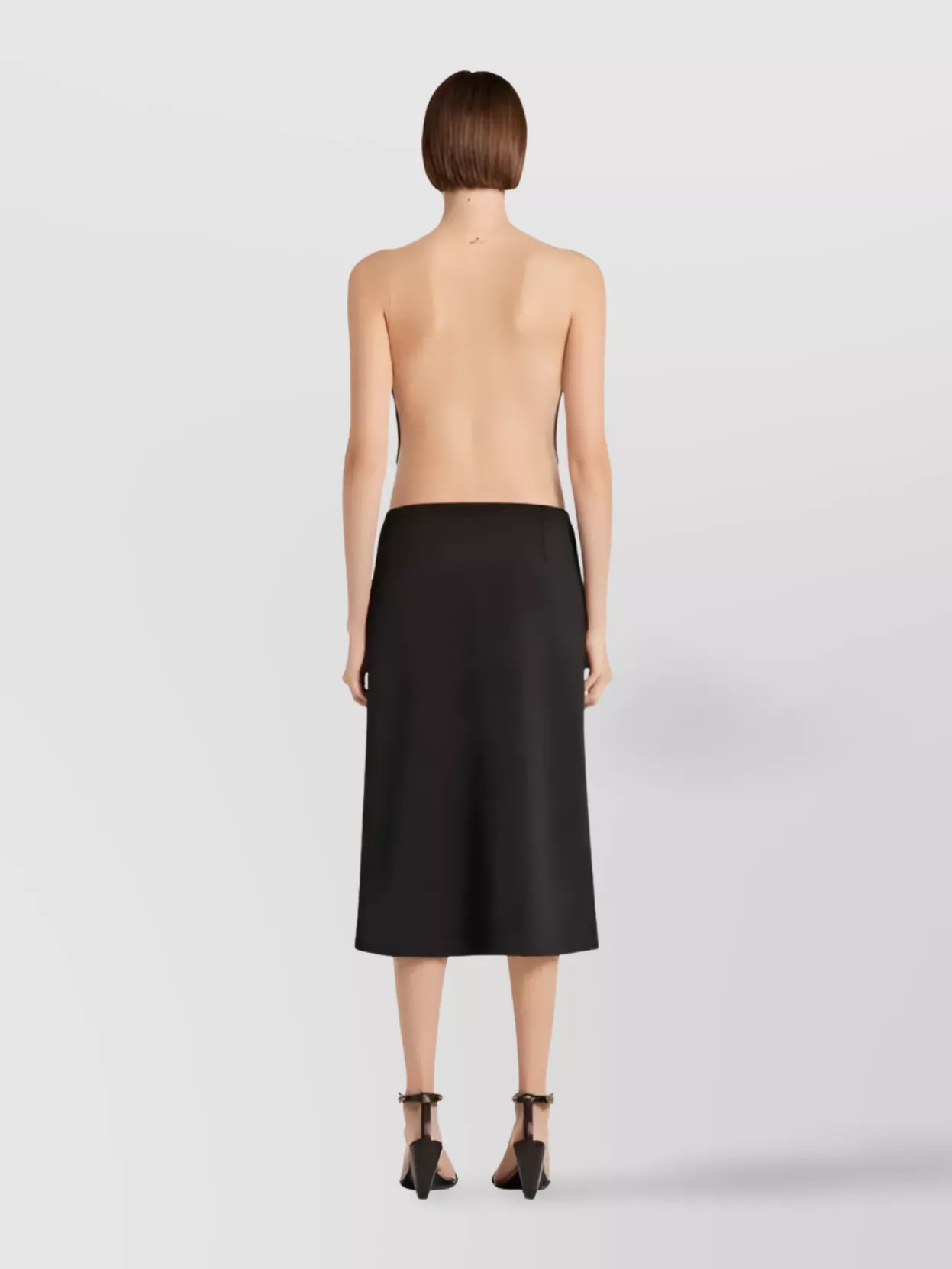 Courrèges Lace Circle Bodysuit Sheer Panel In Black