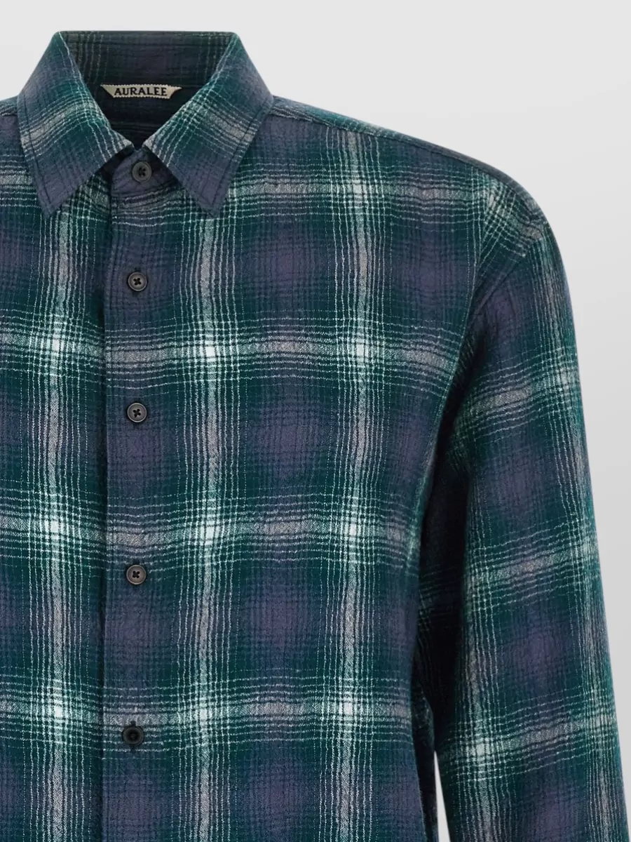 Auralee Wool Check Shirt