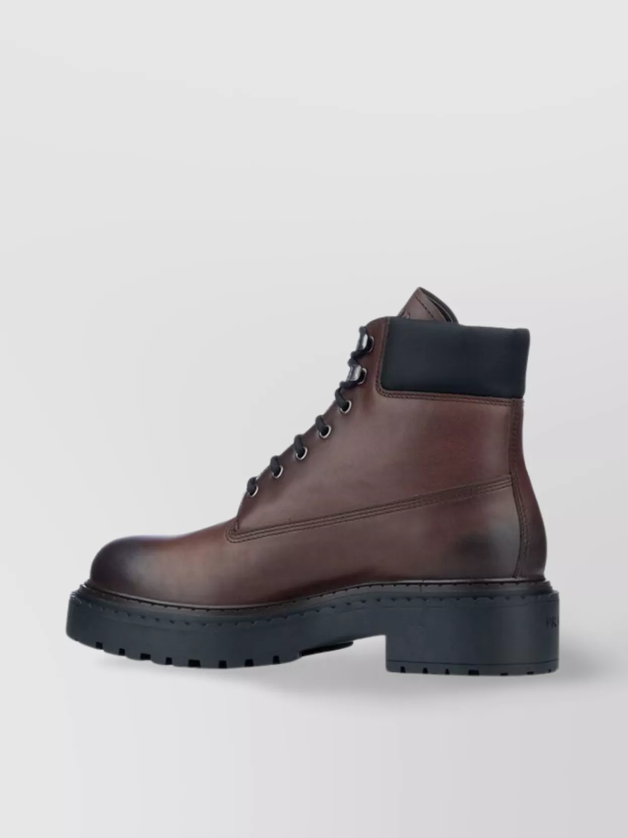 Prada Chunky Sole Ankle Boots Round Toe