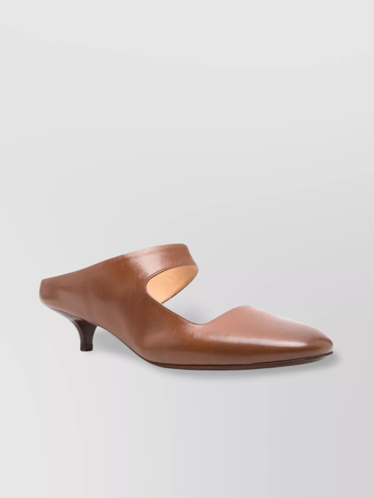 Marsèll Almond Toe Kitten Heel Strap Mules
