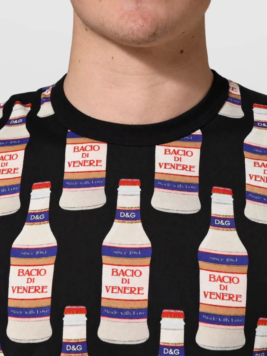 Dolce&Gabbana bottle print cotton t-shirt
