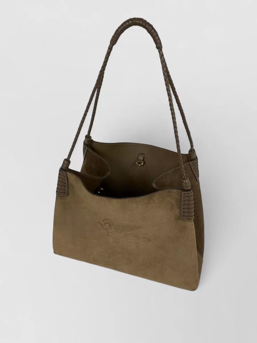 Etro Large Leather Shoulder Bag