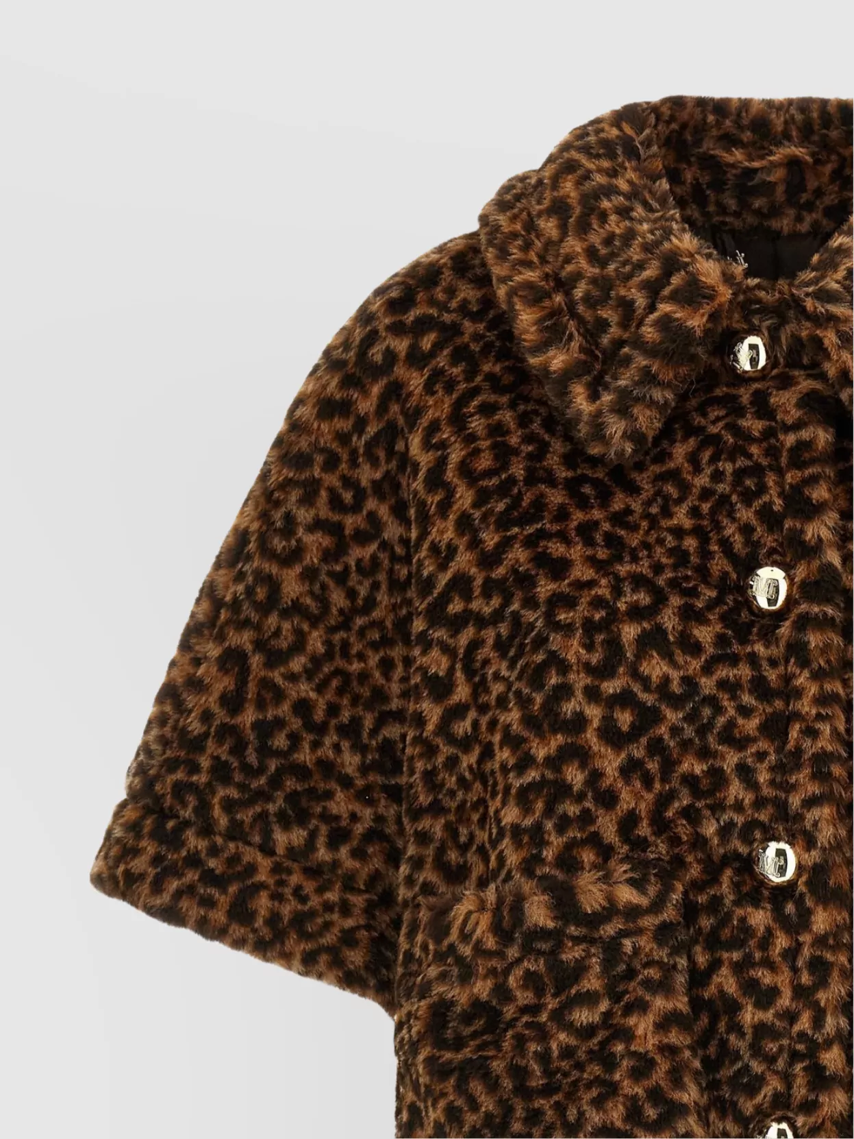 Max Mara Animal Print Cape Short Sleeves