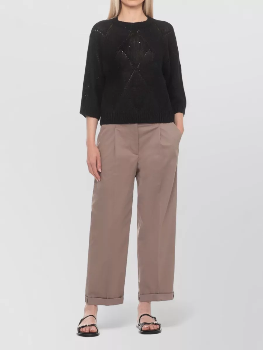 Peserico Sequin-Embellished Linen Sweater