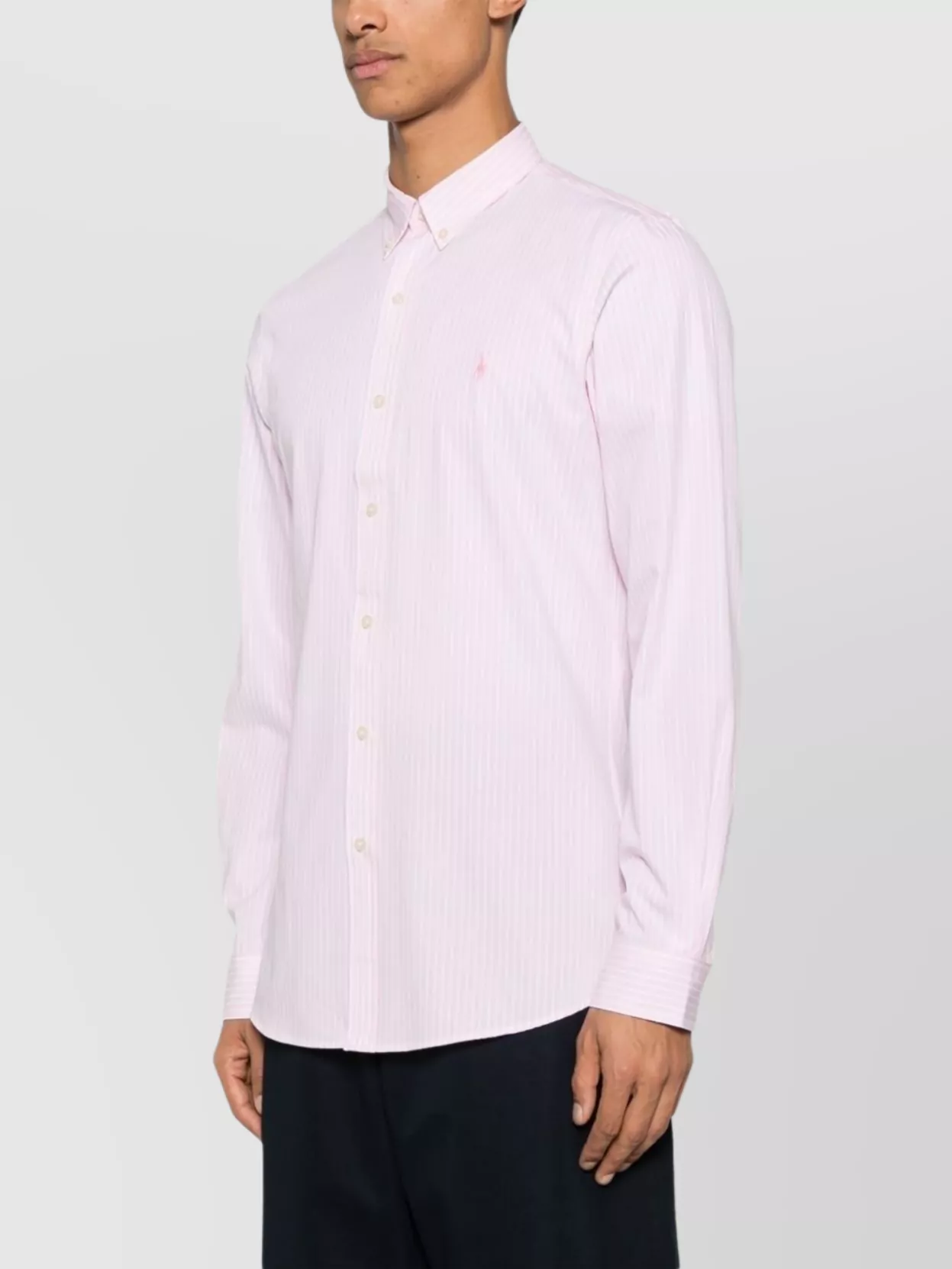 Polo Ralph Lauren Striped Pattern Button-Down Collar Long Sleeves Shirt