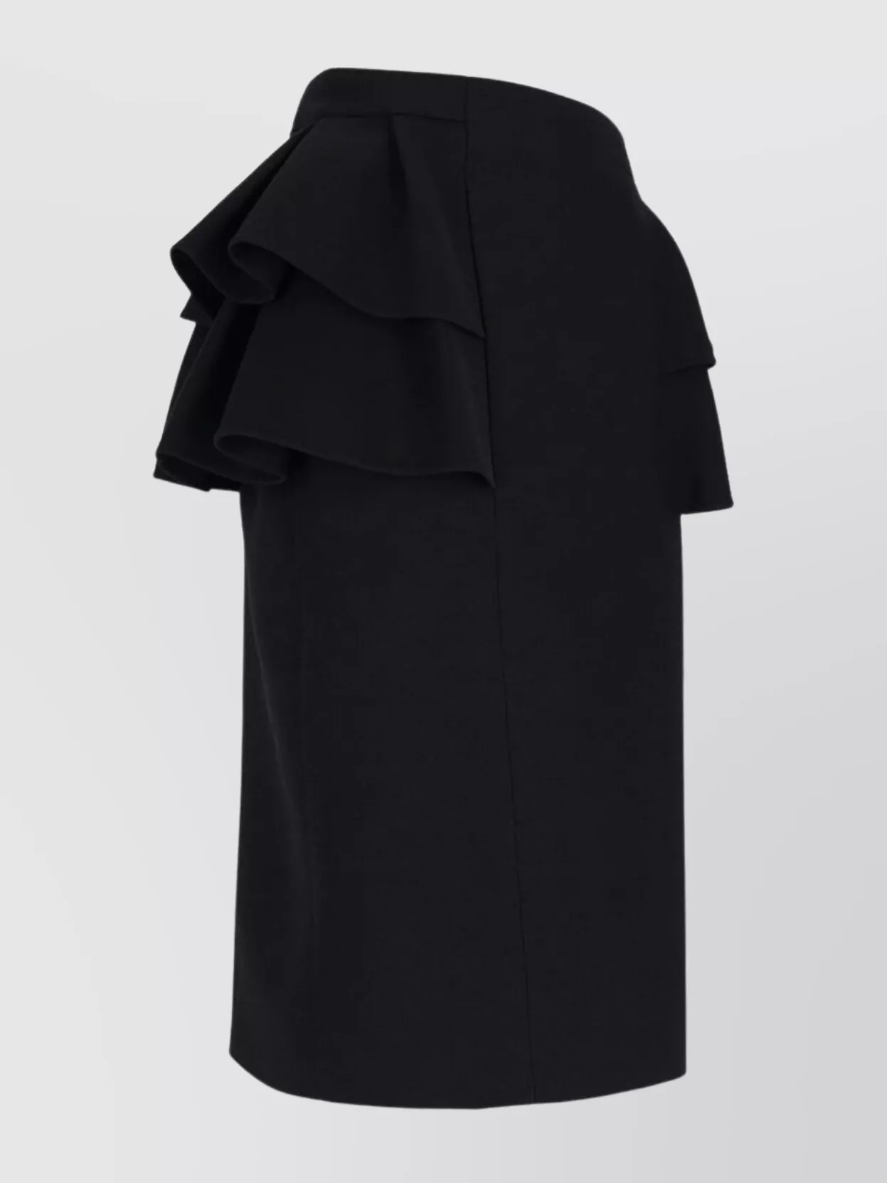 Valentino Couture Crepe High-waisted Skirt With Ruffle Detail
