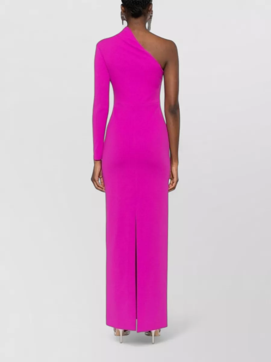Solace London One-Shoulder Asymmetric Long-Sleeve Maxi Dress