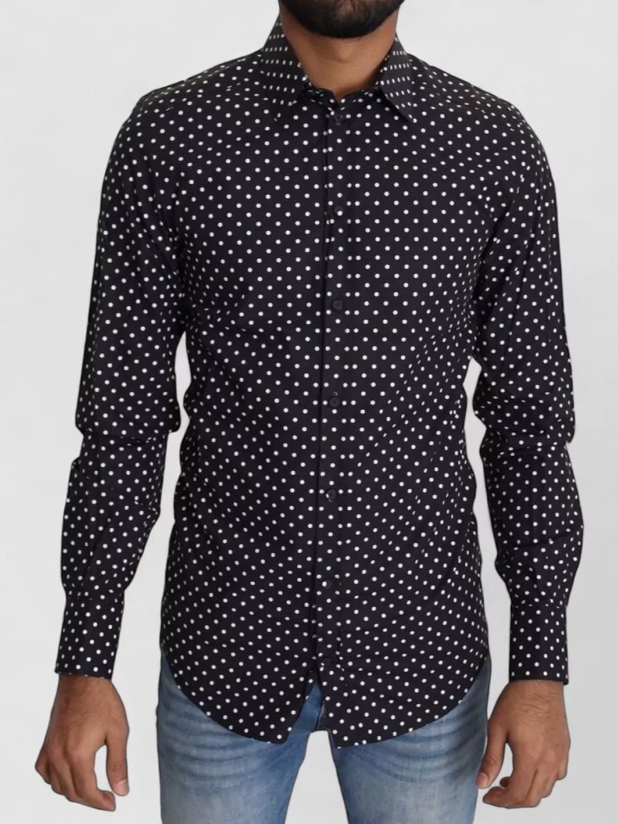 Dolce&Gabbana cotton polka-dot long-sleeve shirt