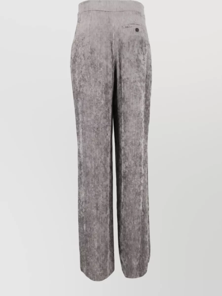 Emporio Armani ribbed knit velvet trousers
