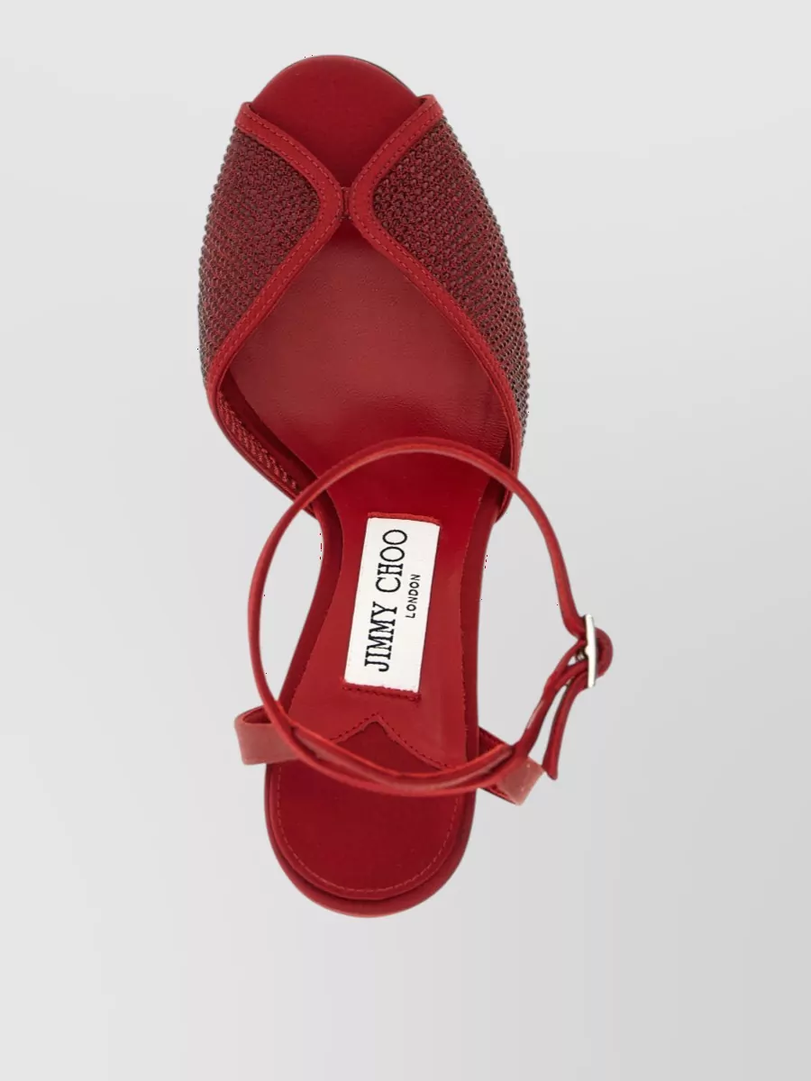 Jimmy Choo Crystal-Embellished Satin Sandals