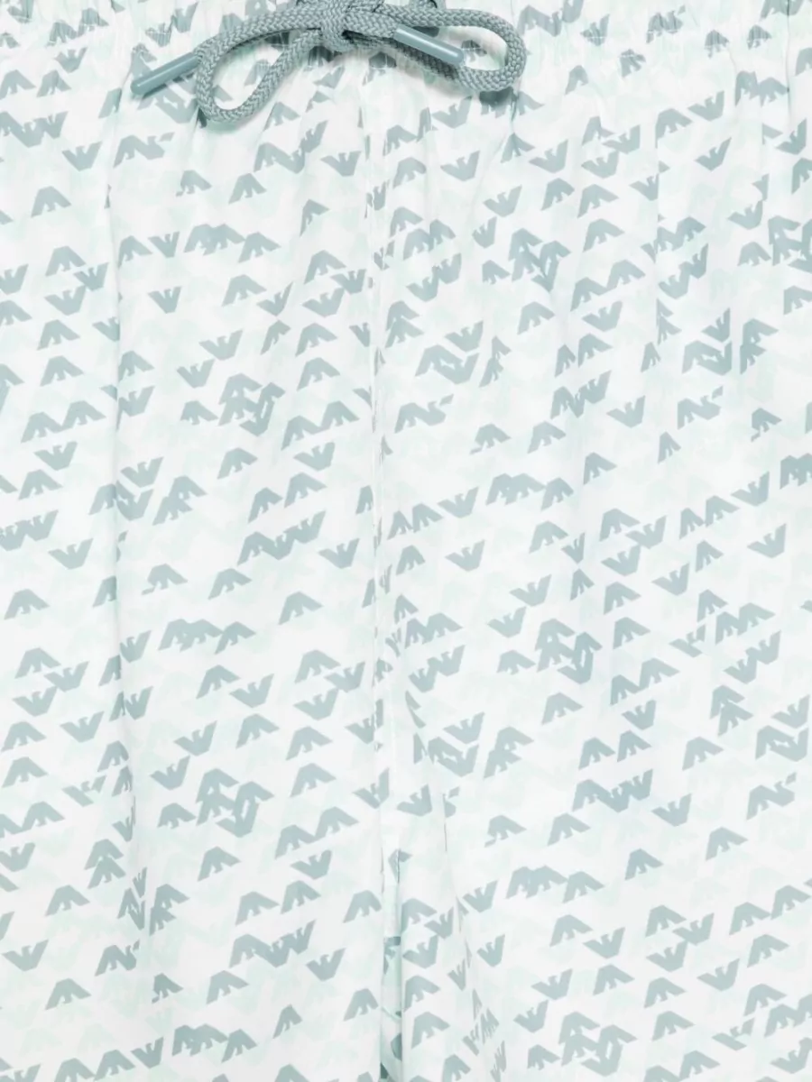 Emporio Armani Logo Print Swim Shorts