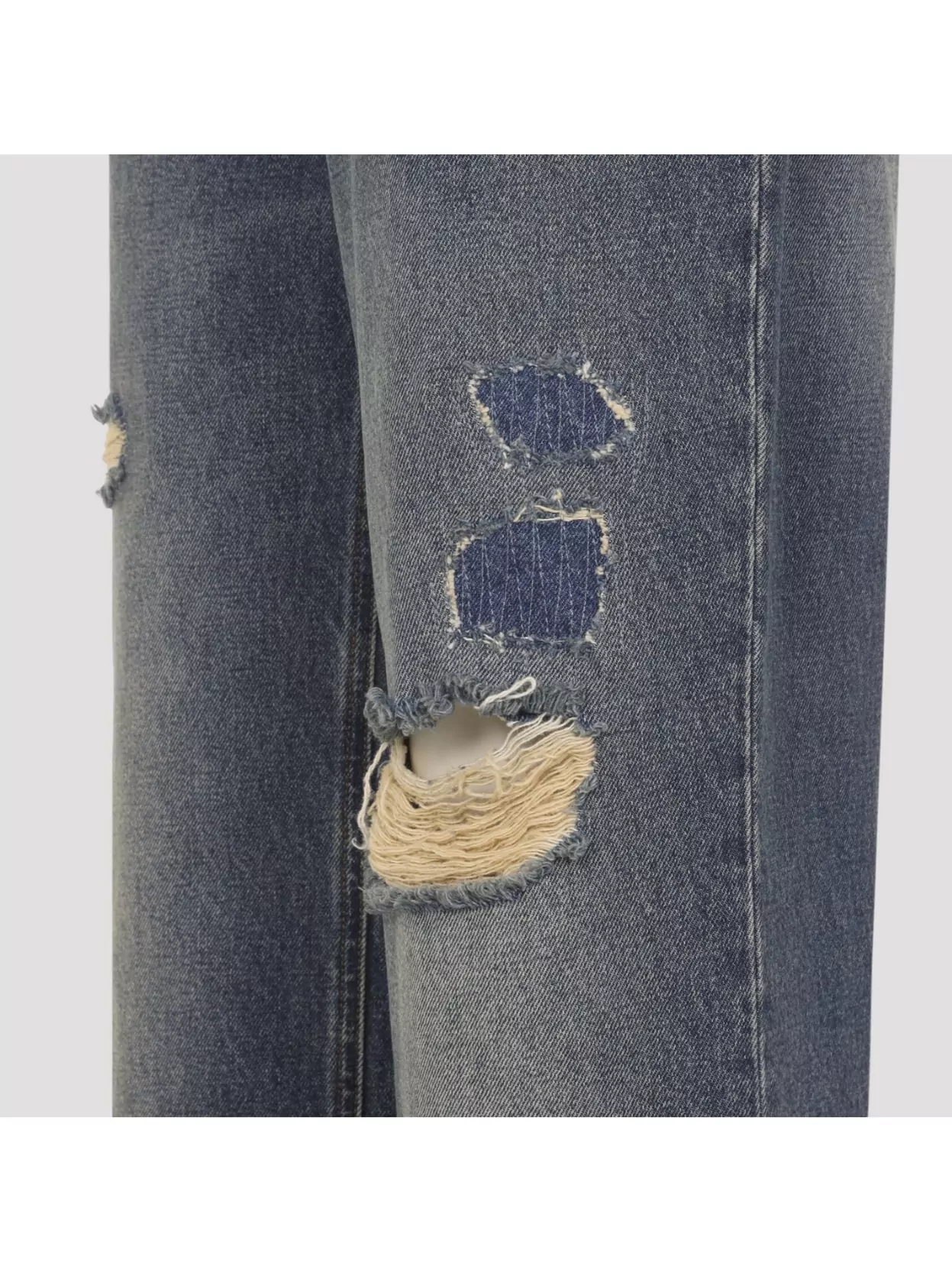 Dolce&Gabbana Wide-Leg Distressed Five-Pocket Jeans