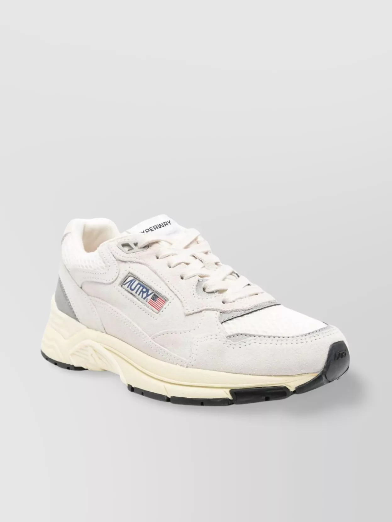 Autry Mesh And Suede Sneakers With Contrast Sole