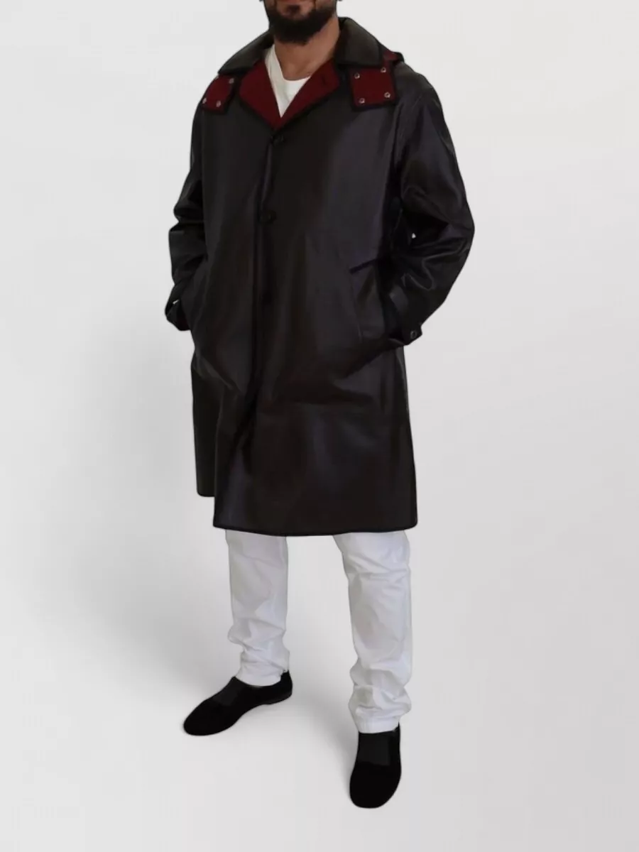 Dolce&Gabbana Cotton Hooded Trench Coat