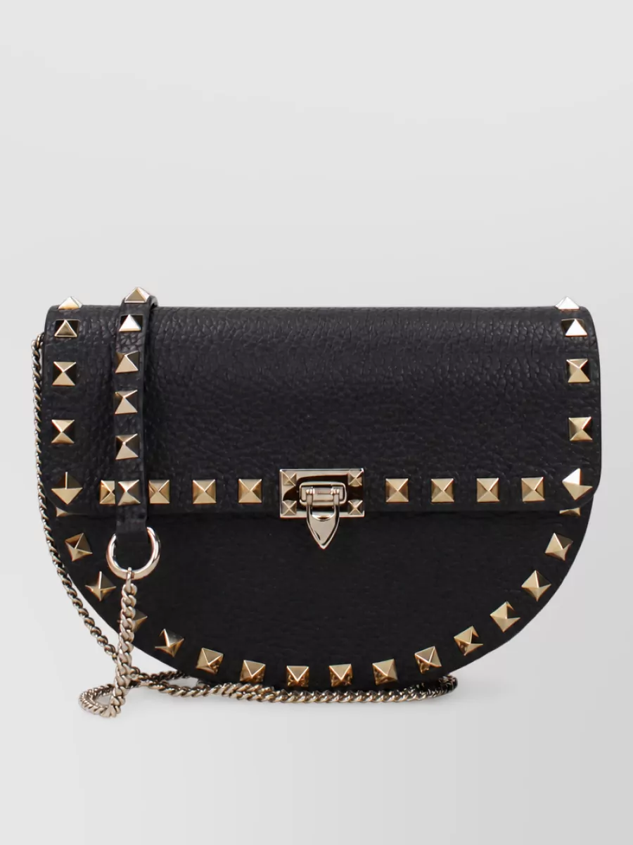Valentino Garavani Rockstud Spike Leather Clutch Bag