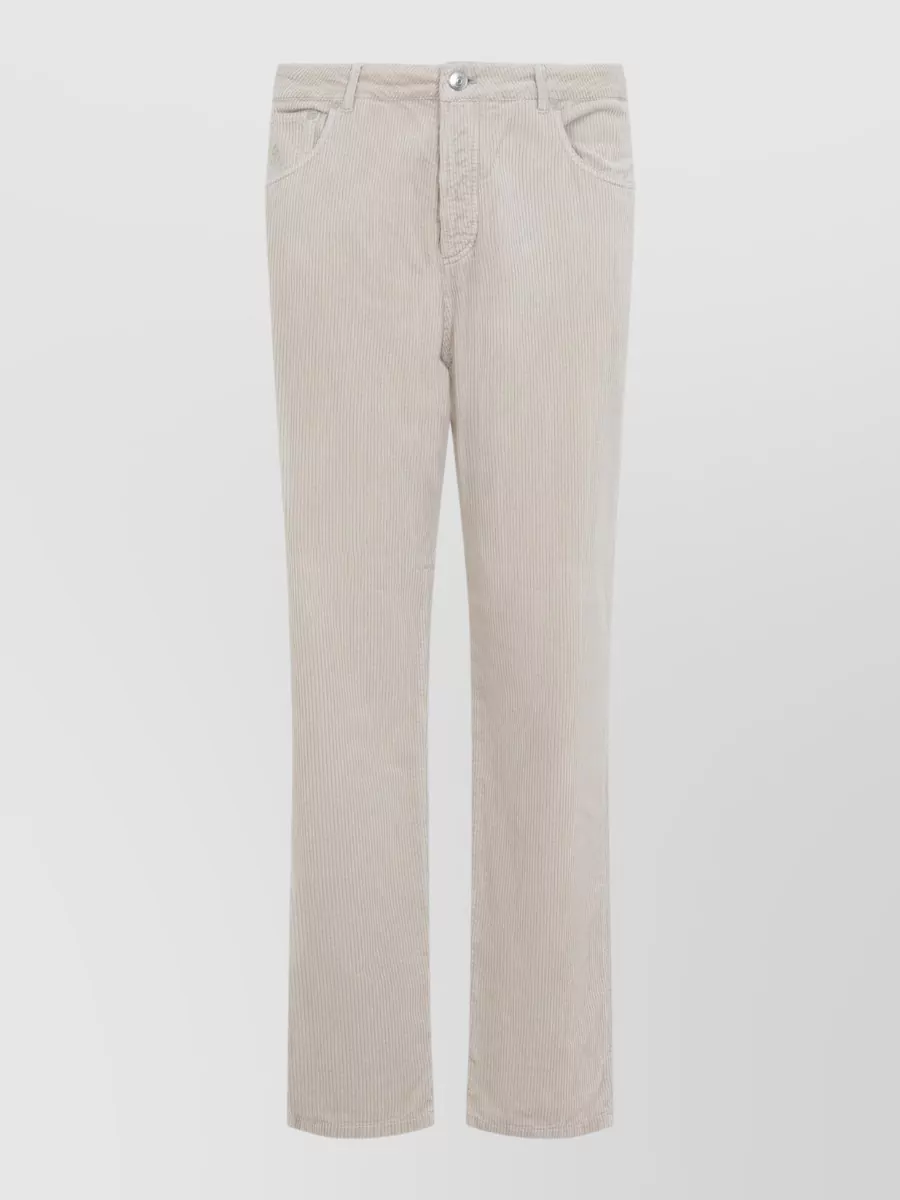 Brunello Cucinelli corduroy mid-rise straight-leg trousers