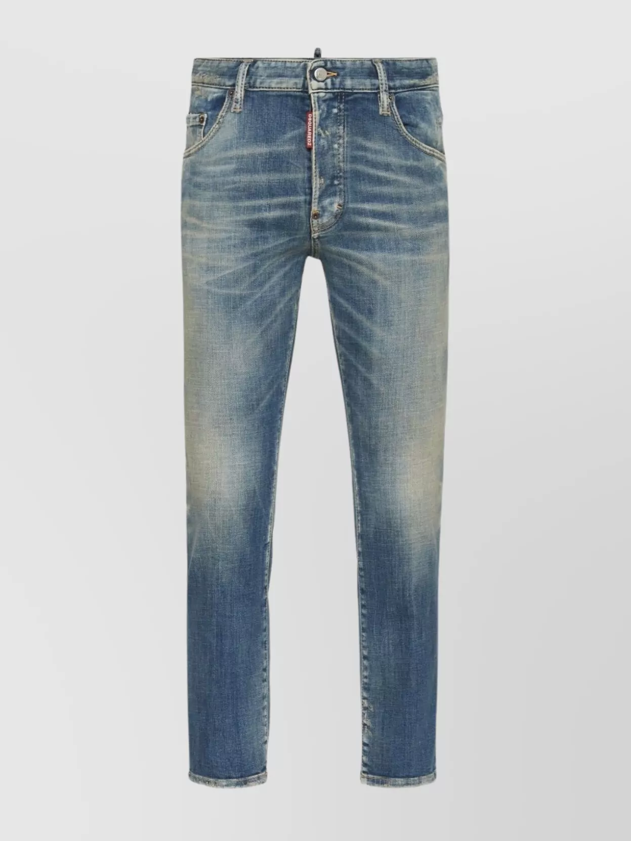 Dsquared2 Faded Skater Jean Trousers Whiskering Effect In Blue