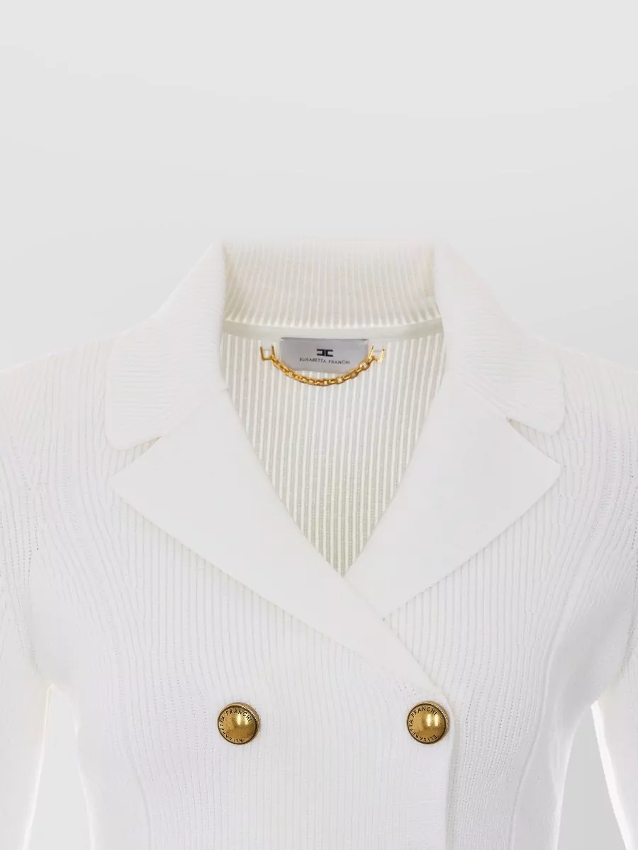 Elisabetta Franchi V-Neck Long-Sleeve Knitted Top