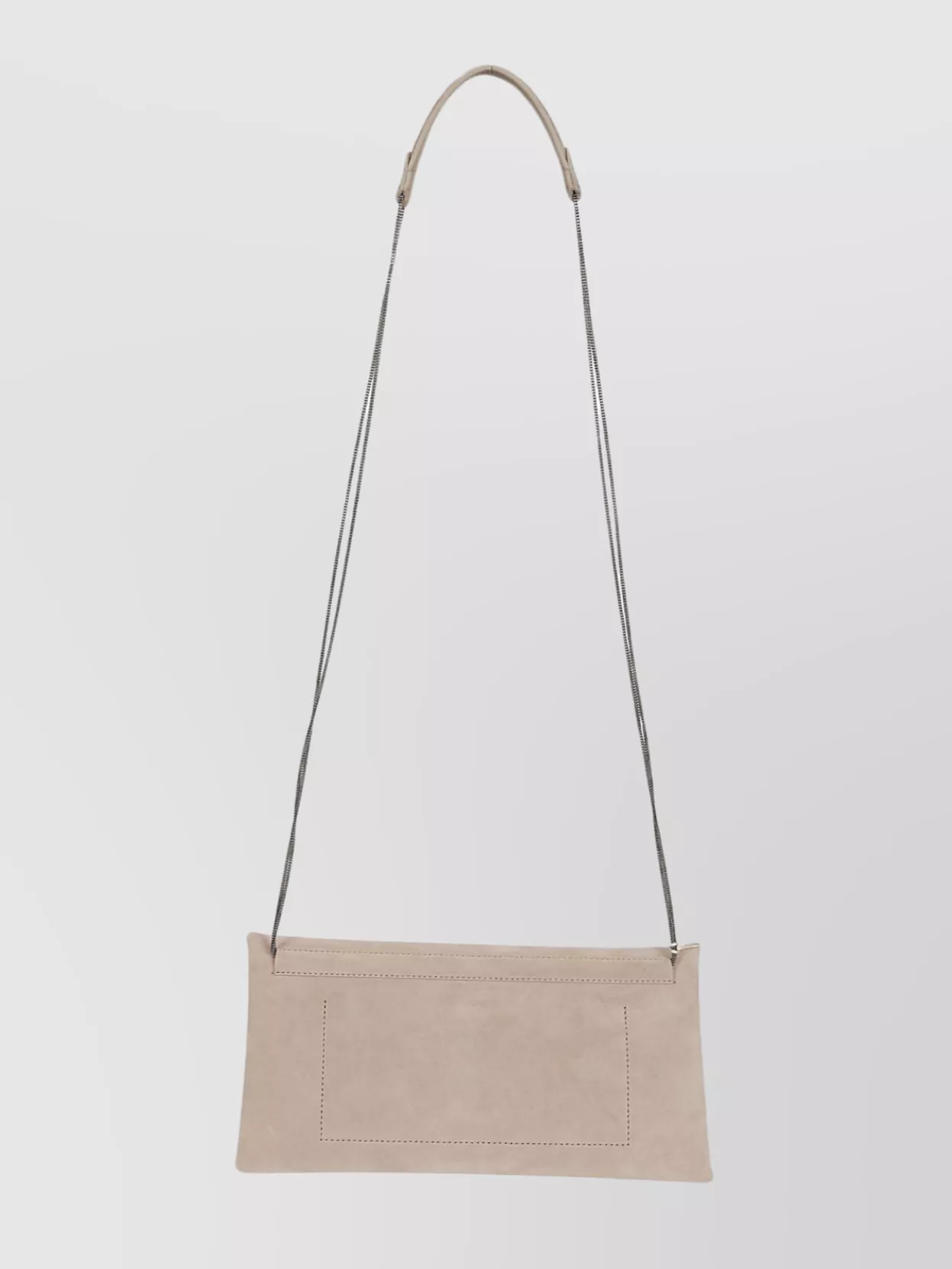 Shop Brunello Cucinelli Suede Finish Clutch Bag With Adjustable Chain Strap