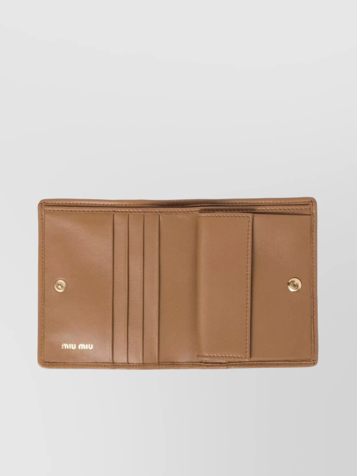 Miu Miu Quilted Leather Wallet Snap