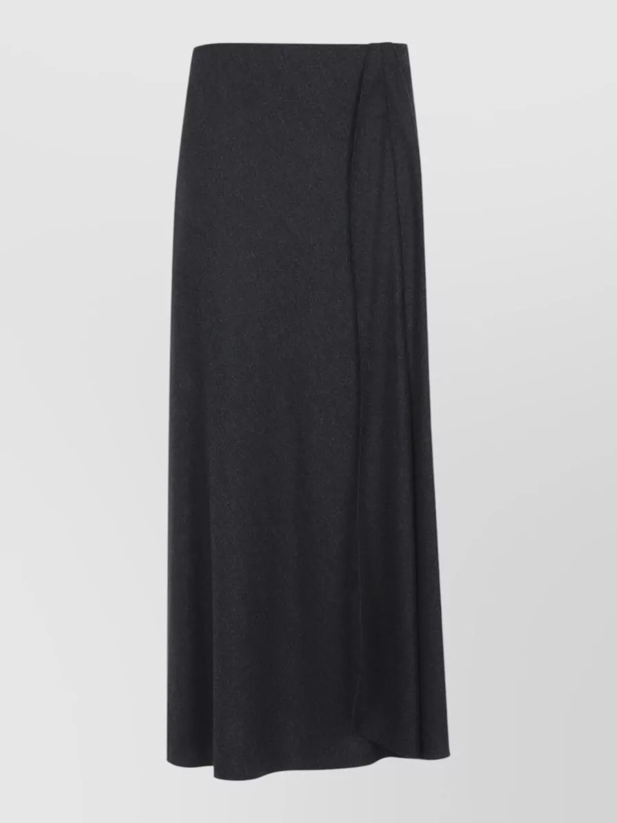 Giorgio Armani Cashmere high-rise asymmetric draped midi skirt