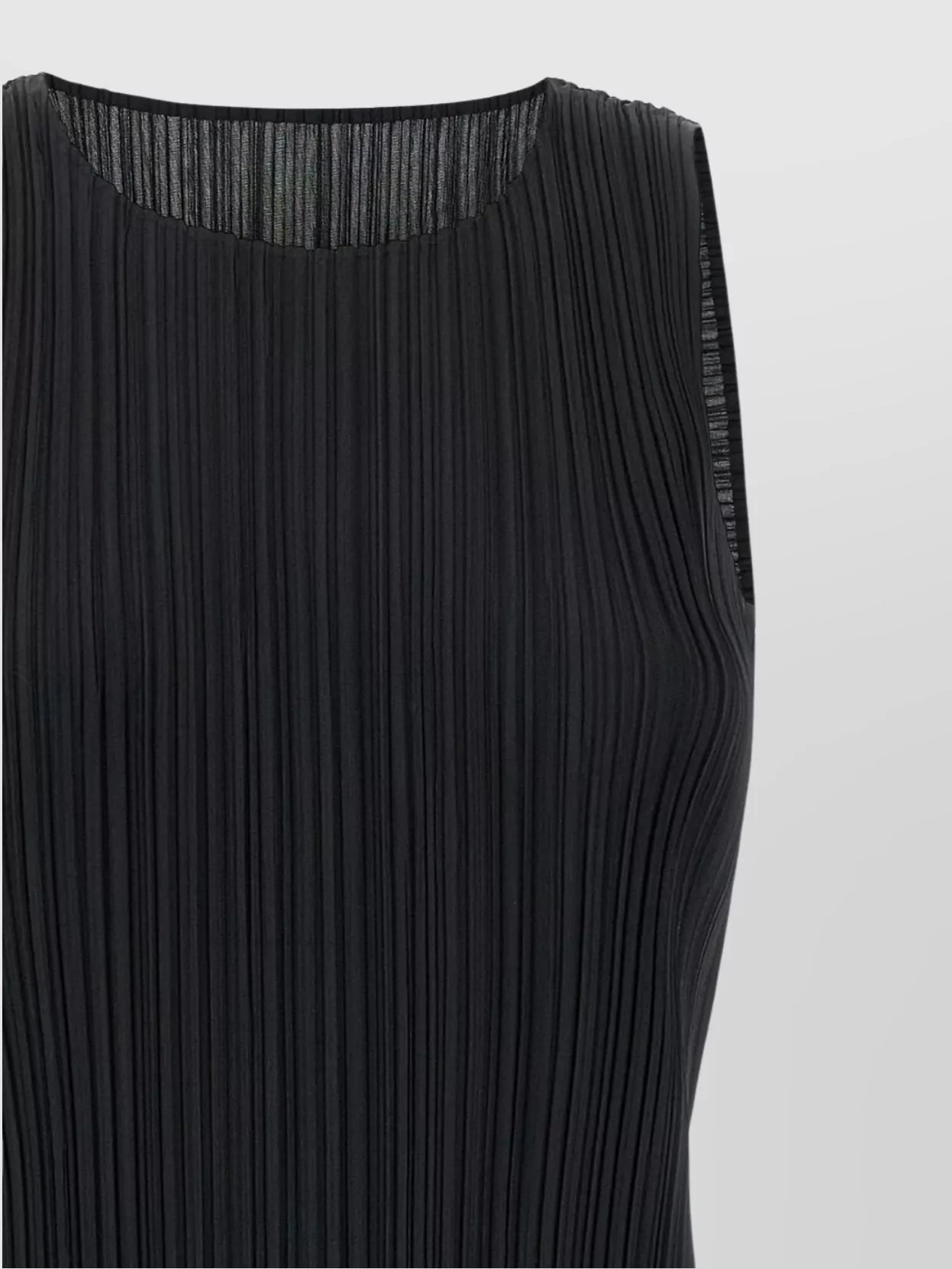 Issey Miyake Midi Dress Sleeveless Design In Black