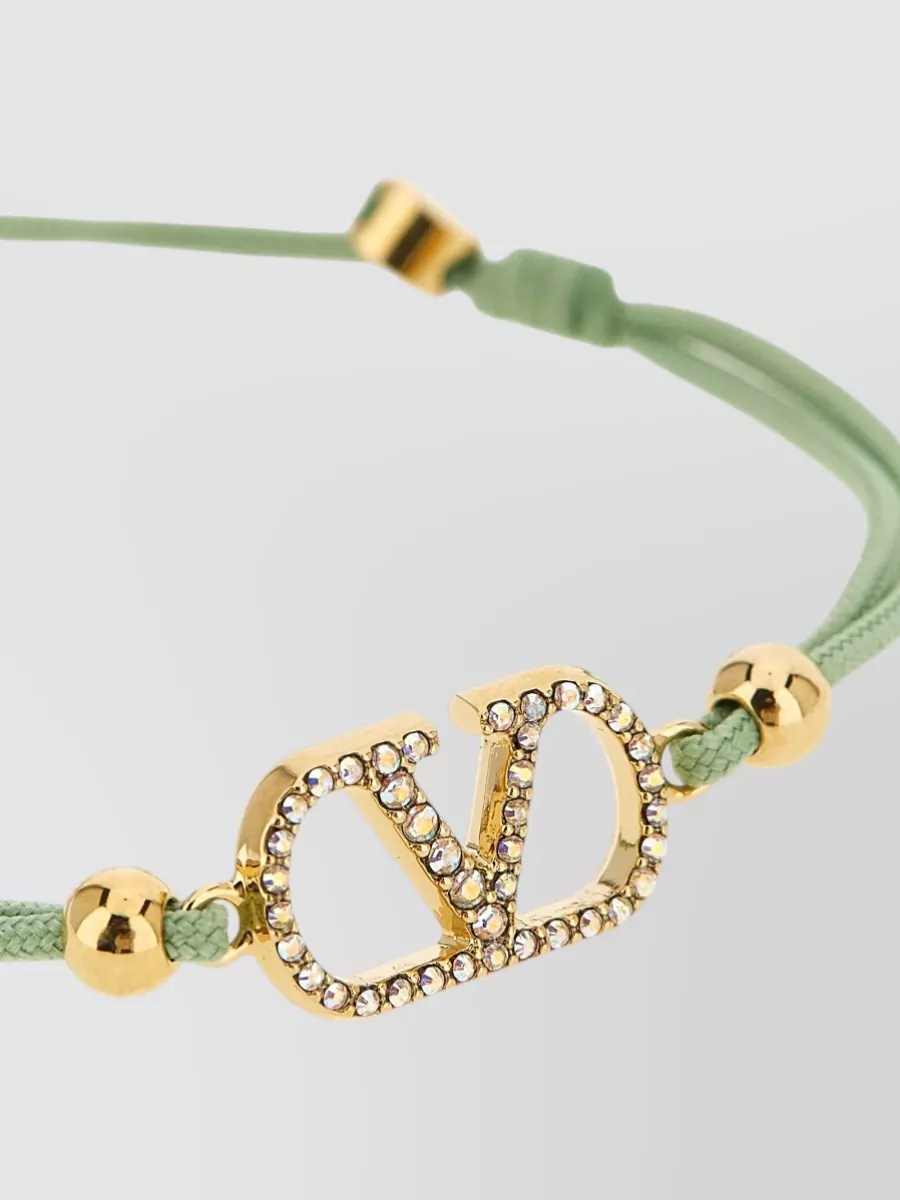 Valentino Garavani Crystal-Embellished Cord Bracelet