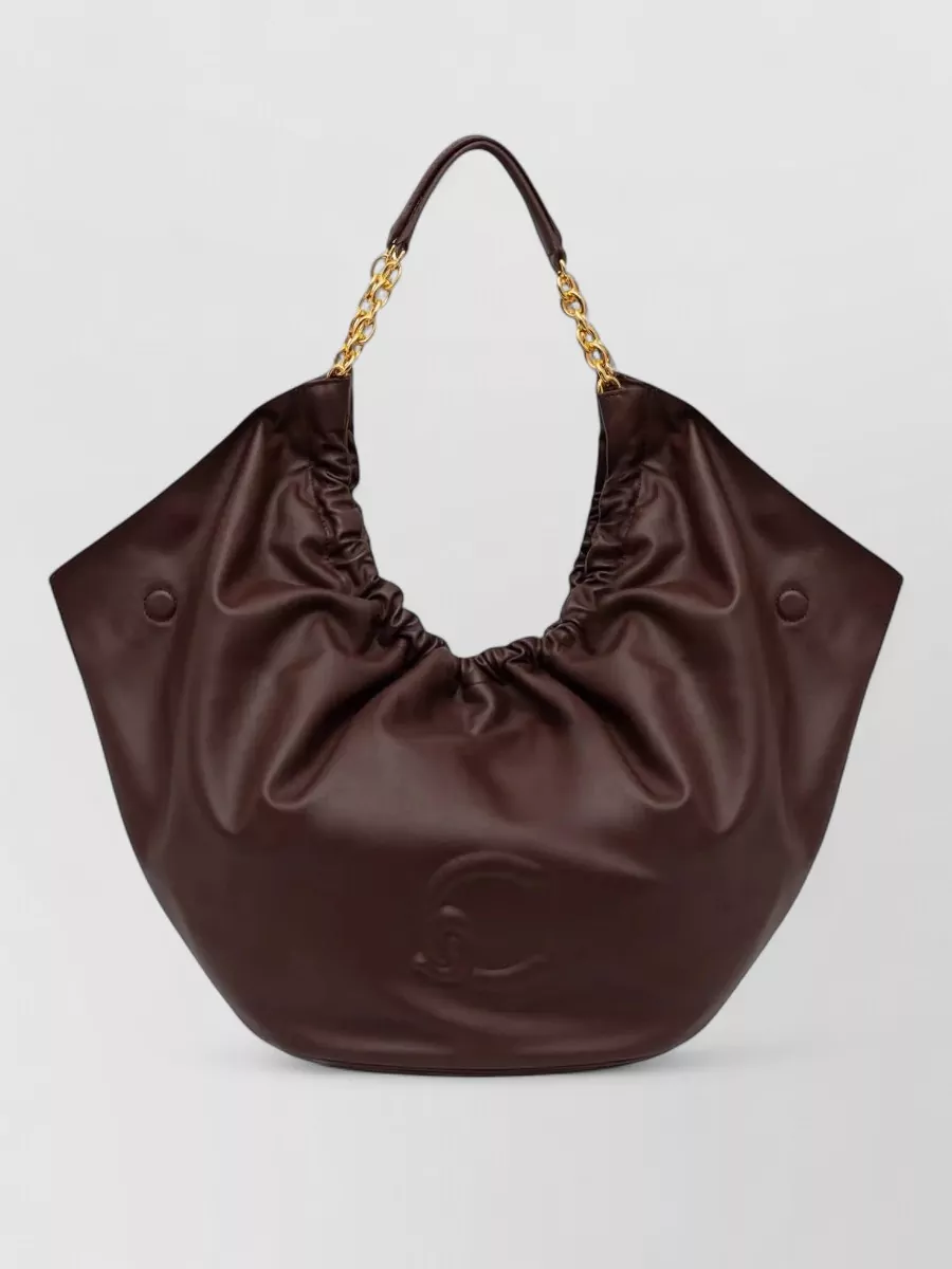 Coccinelle leather gathered tote bag